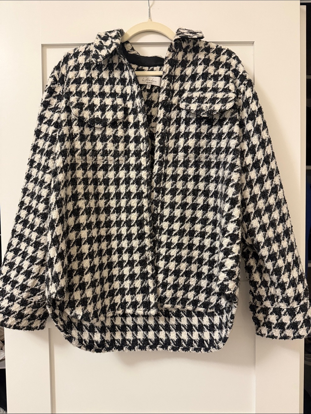 Black & White Houndstooth Shacket